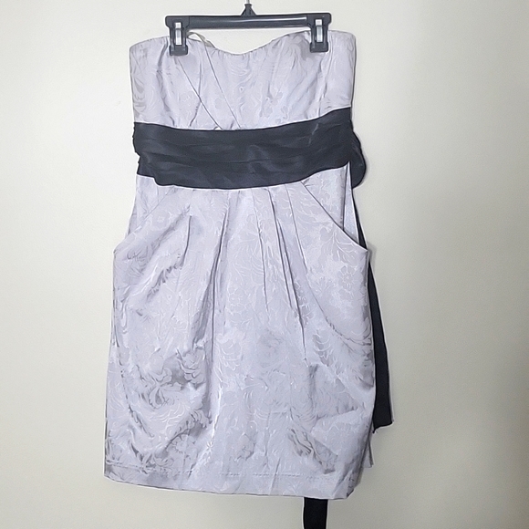 Speechless Strapless Gray and Black Dress, 11 (Junior), NEW - Picture 1 of 1